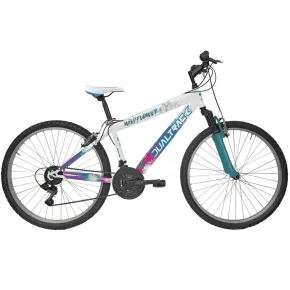 Bici 24" Mountain Bike Cambio Shimano Bicicletta Donna Bianco Celeste