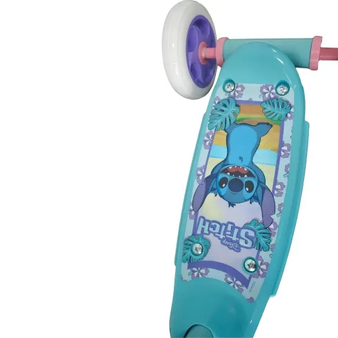 Monopattino 3 Ruote Bambini a Spinta Disney Stitch Celeste Regolabile