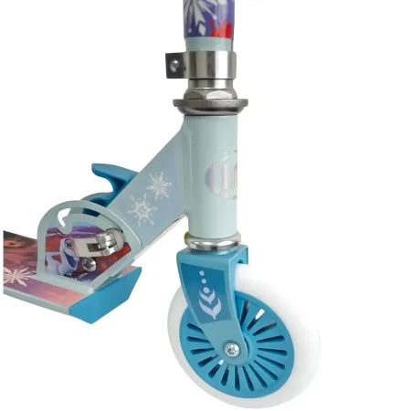 Monopattino Pieghevole per Bambini 2 Ruote Frozen Celeste Regolabile