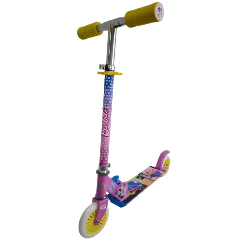 Monopattino per Bambini a Spinta 2 Ruote Barbie Rosa Pieghevole