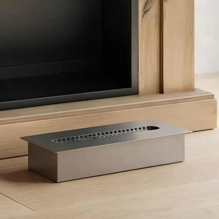 Camino Bioetanolo MDF Finitura Rovere da Terra 3 kW/h Inserto Acciaio