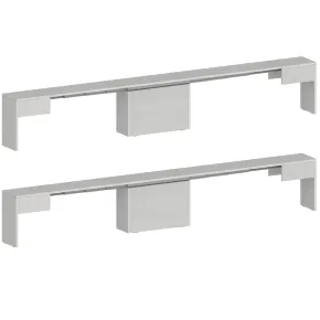 Set 2 Panche Allungabili da Pranzo 66-290 cm Bianco Larice Salvaspazio