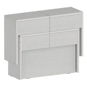 Set 2 Panche Allungabili da Pranzo 66-290 cm Bianco Larice Salvaspazio 2