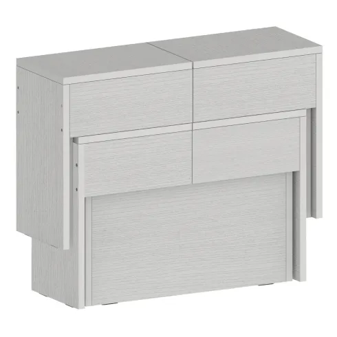 Set 2 Panche Allungabili da Pranzo 66-290 cm Bianco Larice Salvaspazio