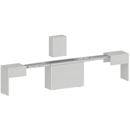 Set 2 Panche Allungabili da Pranzo 66-290 cm Bianco Larice Salvaspazio