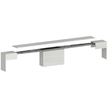 Set 2 Panche Allungabili da Pranzo 66-290 cm Bianco Larice Salvaspazio