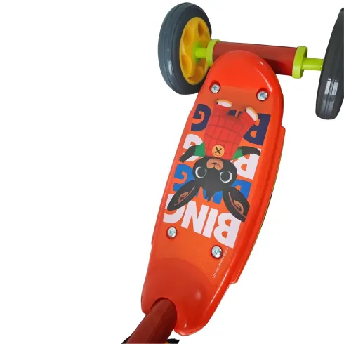 Monopattino Bambini 3 Ruote Bing Rosso a Spinta Manubrio Regolabile