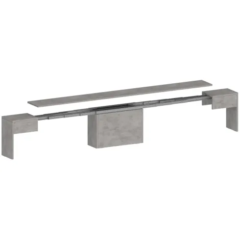 Panca Allungabile Set 2 Pezzi 66-290 cm Grigio Salvaspazio Soggiorno