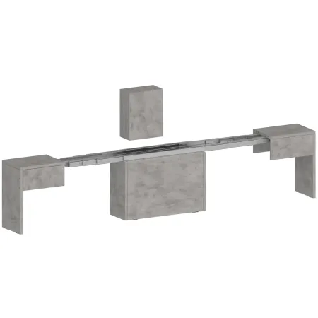 Panca Allungabile Set 2 Pezzi 66-290 cm Grigio Salvaspazio Soggiorno