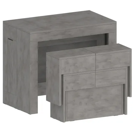 Panca Allungabile Set 2 Pezzi 66-290 cm Grigio Salvaspazio Soggiorno