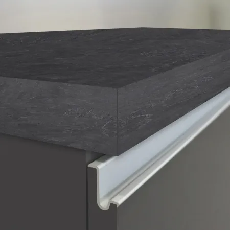Mobile Isola per Cucina Antracite Piano Report con 2 Ante 125x90 cm