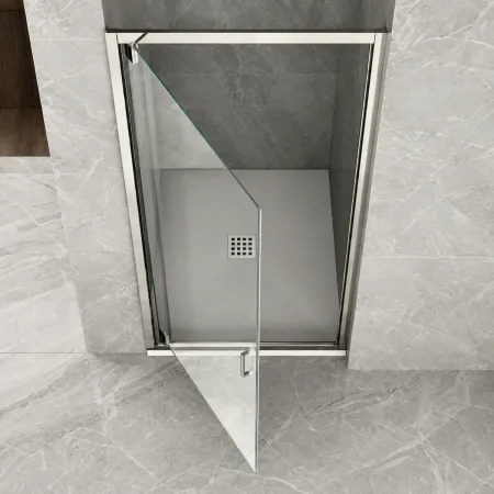 Porta Box Doccia Nicchia 60x190 cm Trasparente con Profilo Cromato