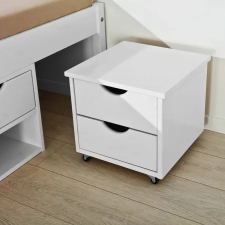 Letto alla Francese 140x200 Bianco Rete a Doghe con Cassetti una piazza e mezzo | Bricoshop24