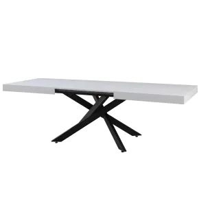 Tavolo Allungabile Bianco da Pranzo 160-240 cm Rettangolare 8 Posti 2
