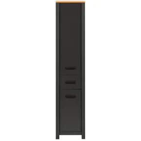 Mobile Colonna Bagno Antracite Idrorepellente Ante Reversibili Cassetto 2