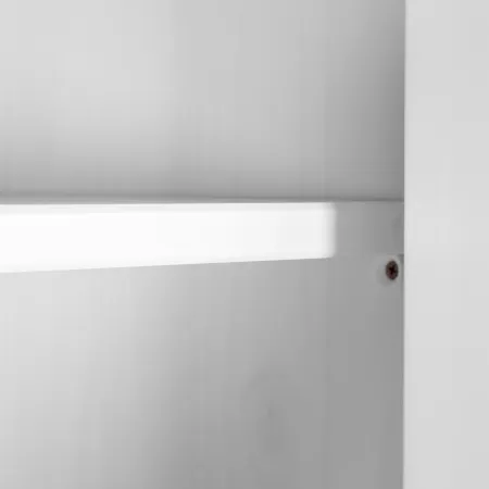 Armadio Camera da Letto 3 Ante Legno Bianco Effetto Rovere con Specchi