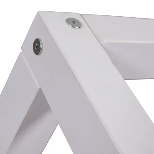 Letto Singolo 90x200 cm Struttura a Casetta in Legno Massello Bianco