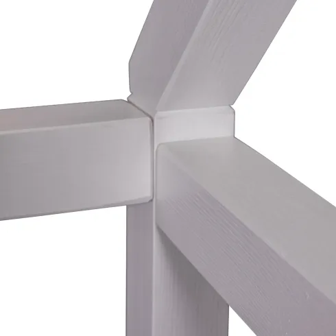 Letto Singolo 90x200 cm Struttura a Casetta in Legno Massello Bianco