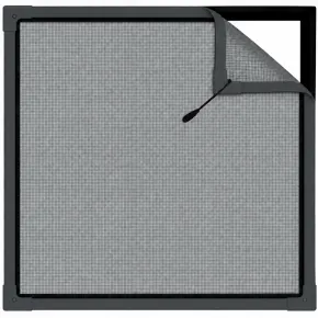 Zanzariera per Grate Inferiate Grigio 130x260 cm Magnete Perimetrale