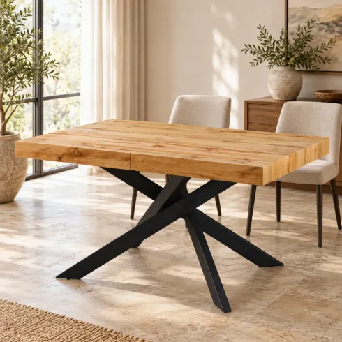 Tavolo Allungabile 160-240 cm da Pranzo Rettangolare Rovere Nero