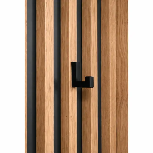 Appendiabiti Mobile Ingresso con Anta Specchio Panca Quercia Antracite