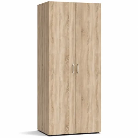 Armadio 2 Ante Rovere Guardaroba Camera da Letto con Appendiabiti