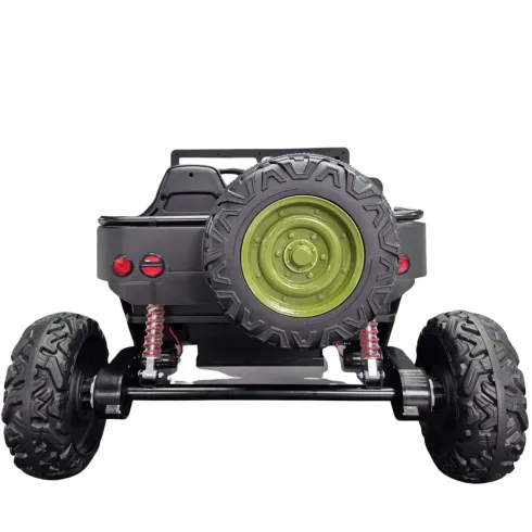 Buggy Elettrico Macchina per Bambini 24V 4x4 Army Ranger Verde 2 Posti