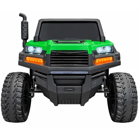 Camion Elettrico Auto per Bambini 24V 6x6 Verde Cassone Ribaltabile