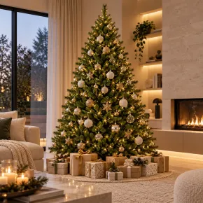 Albero di Natale Artificiale 180 cm Verde in PVC Diametro 122 cm 2