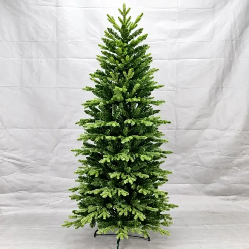 Albero di Natale 210 cm Rami Tre Punte Verde Artificiale PE PVC