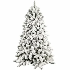Albero di Natale Innevato Artificiale 240 cm in PVC Diametro 145 cm