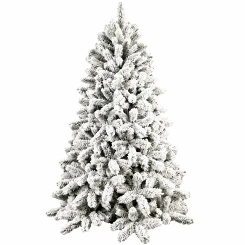 Albero di Natale 180 cm Artificiale Innevato Bianco PVC Diametro 145 cm