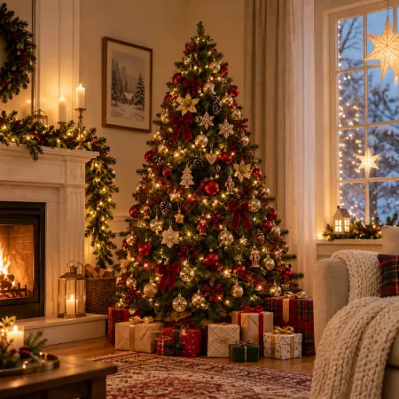 Albero di Natale Artificiale Verde 270 cm in PVC Hard Needle a Innesto