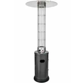 Fungo da Esterno a Gas GPL Stufa 10,5 kW in Acciaio Antracite