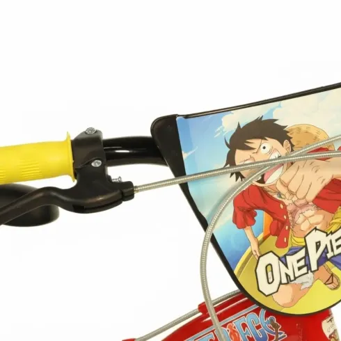 Bicicletta One Piece per Bambini Rosso 16 Pollici con Rotelle Accessori