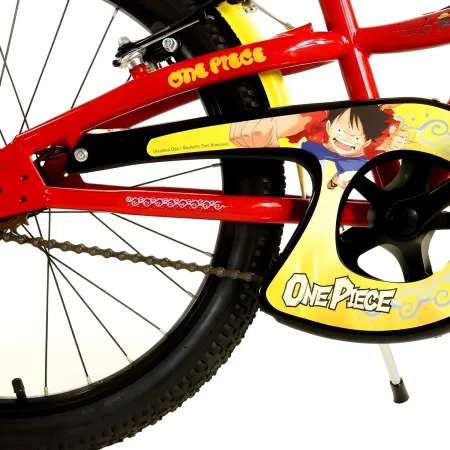 Bicicletta One Piece Bambini Rosso 20 Pollici con Rotelle Accessori