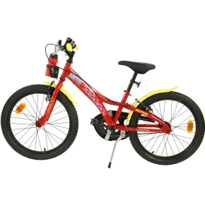 Bicicletta One Piece Bambini Rosso 20 Pollici con Rotelle Accessori 2