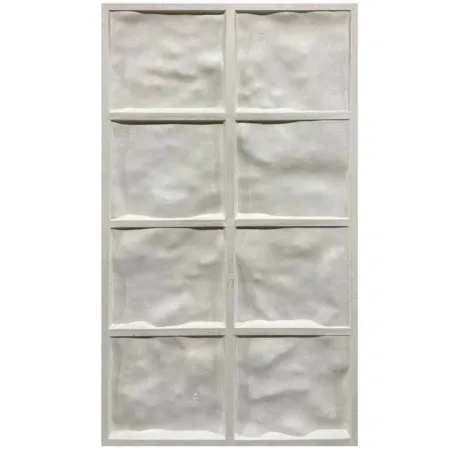 10 Pannelli da Parete Decorativi 3D Effetto Pietra Bianco PU 120x60 cm