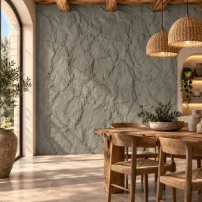 Set 10 Pannelli 3D Effetto Pietra Grigio Cemento Decorativi da Parete 2