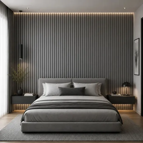 10 Pannelli a Parete Decorativi PVC Effetto Legno Grigio 120x30 cm