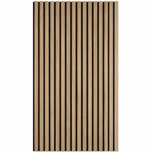 Set 4 Pannelli Acustici a Doghe Effetto Rovere HDF Feltro 120x60 cm