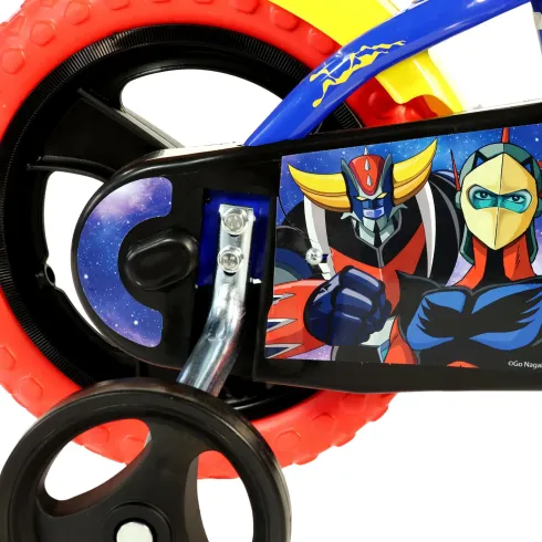 Bicicletta per Bambini Goldrake 12" Blu Rotelle Borraccia Gomme EVA