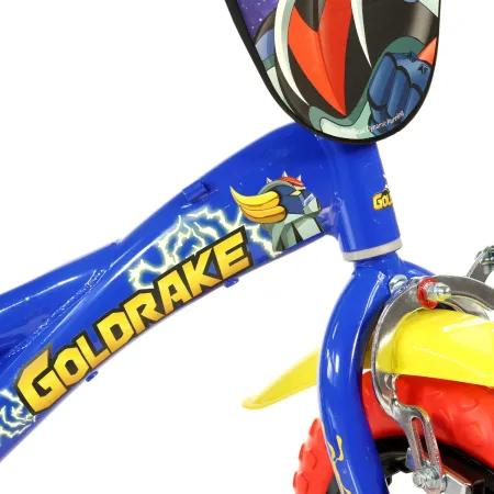 Bicicletta per Bambini Goldrake 12" Blu Rotelle Borraccia Gomme EVA