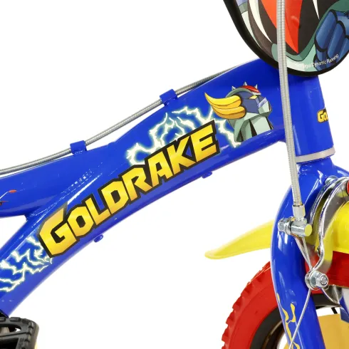 Bici per Bambini 16 Pollici Goldrake Blu Bicicletta Rotelle Borraccia