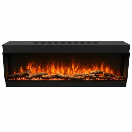 Camino Elettrico da Incasso 127 cm LED RGB Wi-Fi 1500W con Telecomando