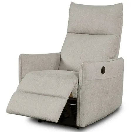 Poltrona Relax Elettrica Reclinabile Beige in Tessuto Camera Soggiorno
