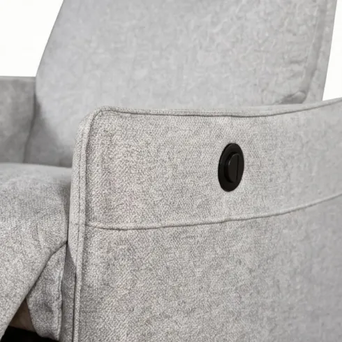 Poltrona Relax Elettrica Reclinabile in Tessuto Grigio Camera Soggiorno